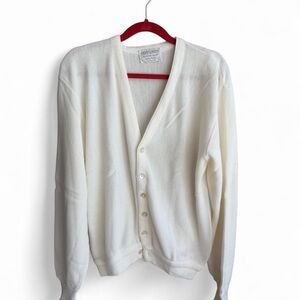 Vintage ivory cardigan from Jefflinks made from 100% DuPont Orlon acrylic